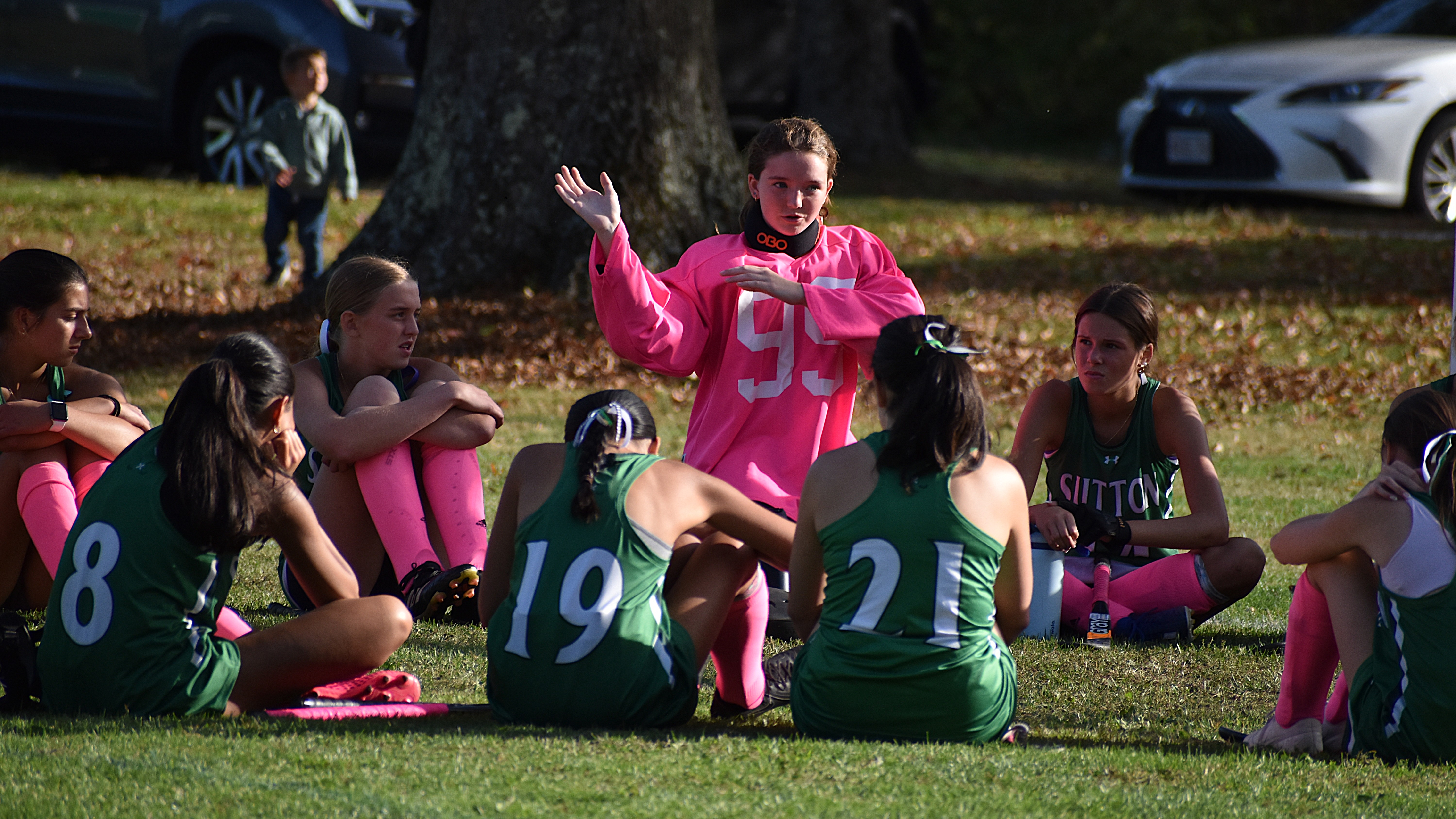 Peyton Lee Winchell demonstrating leadership to teammates